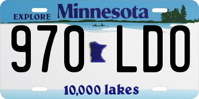 MN license plate 970LDO