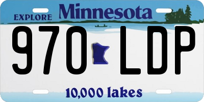 MN license plate 970LDP