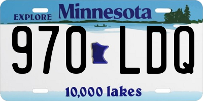 MN license plate 970LDQ