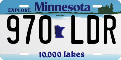 MN license plate 970LDR