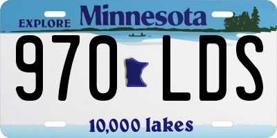 MN license plate 970LDS