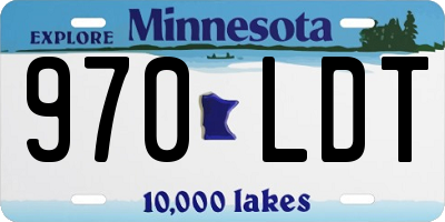 MN license plate 970LDT