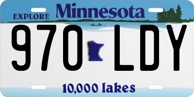 MN license plate 970LDY