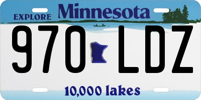 MN license plate 970LDZ