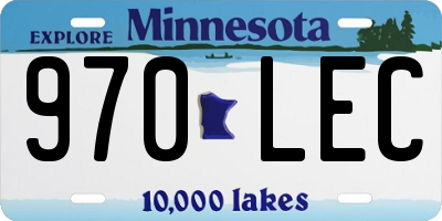 MN license plate 970LEC