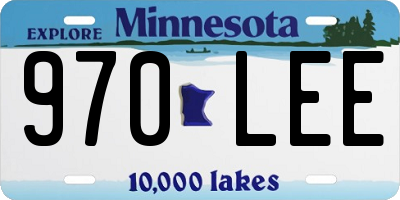 MN license plate 970LEE