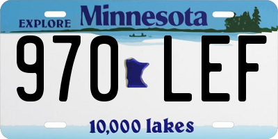 MN license plate 970LEF