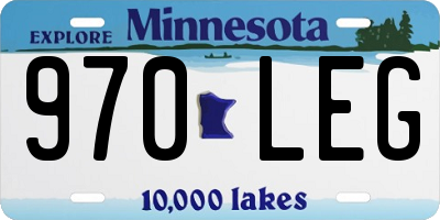 MN license plate 970LEG