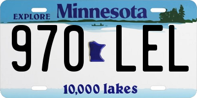 MN license plate 970LEL