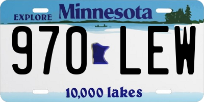 MN license plate 970LEW