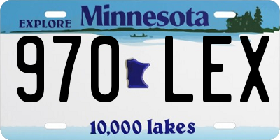 MN license plate 970LEX