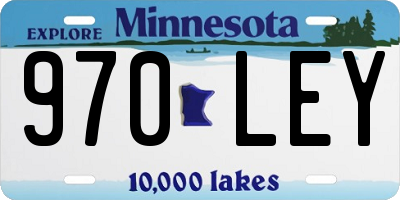MN license plate 970LEY