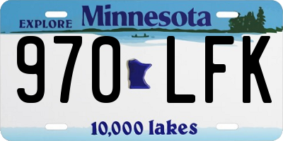 MN license plate 970LFK