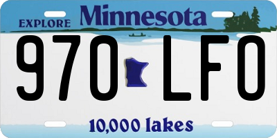 MN license plate 970LFO