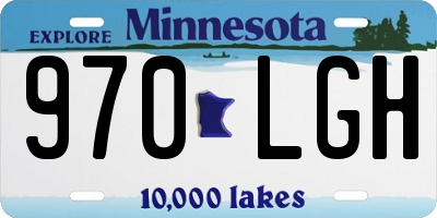 MN license plate 970LGH