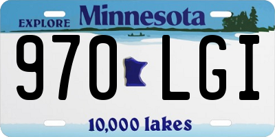MN license plate 970LGI