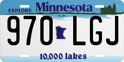 MN license plate 970LGJ