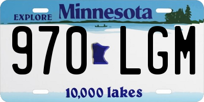 MN license plate 970LGM