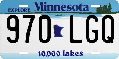 MN license plate 970LGQ