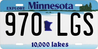 MN license plate 970LGS