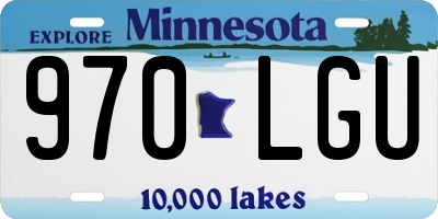 MN license plate 970LGU