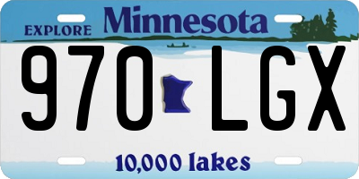 MN license plate 970LGX