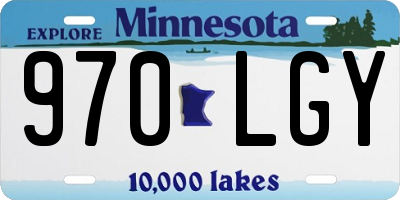 MN license plate 970LGY