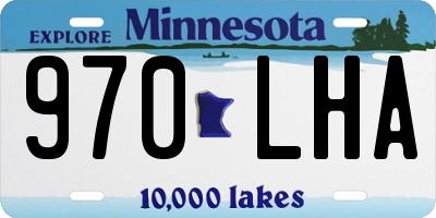 MN license plate 970LHA