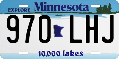 MN license plate 970LHJ
