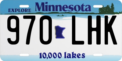 MN license plate 970LHK