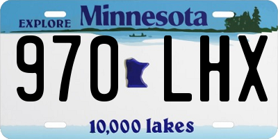 MN license plate 970LHX