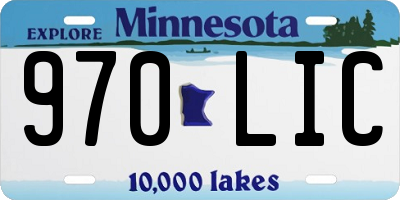 MN license plate 970LIC