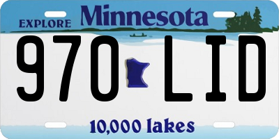 MN license plate 970LID