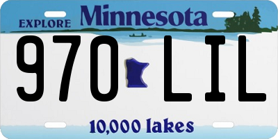 MN license plate 970LIL