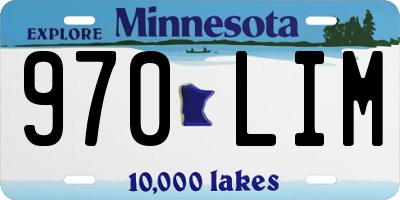 MN license plate 970LIM