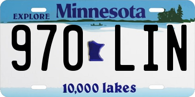 MN license plate 970LIN