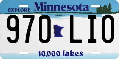 MN license plate 970LIO