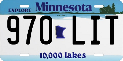 MN license plate 970LIT