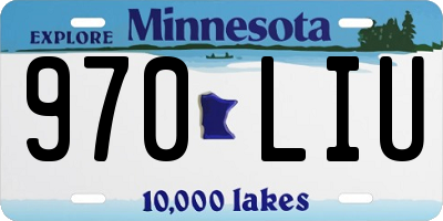MN license plate 970LIU