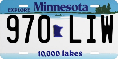 MN license plate 970LIW