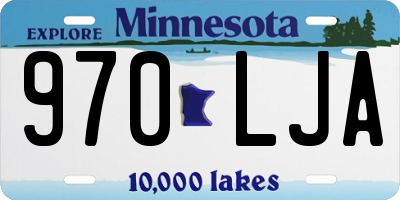 MN license plate 970LJA
