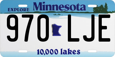 MN license plate 970LJE