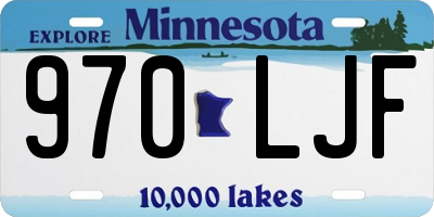 MN license plate 970LJF