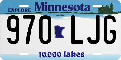 MN license plate 970LJG