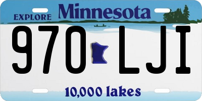MN license plate 970LJI