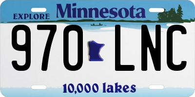 MN license plate 970LNC