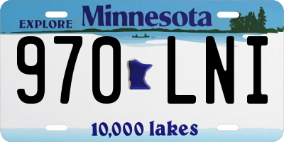 MN license plate 970LNI