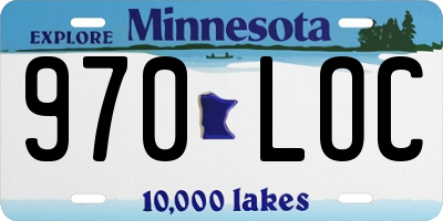 MN license plate 970LOC