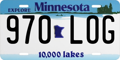 MN license plate 970LOG