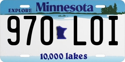 MN license plate 970LOI